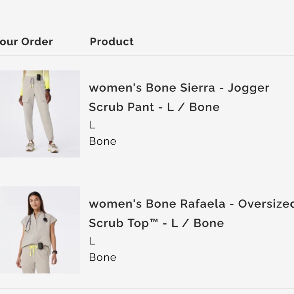 Figs bone scrub set